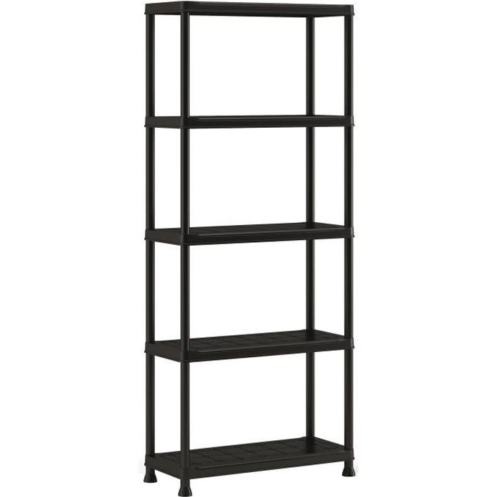KETER Plus 75/5 Storage Shelf - Black - 5 Adjustable Shelves