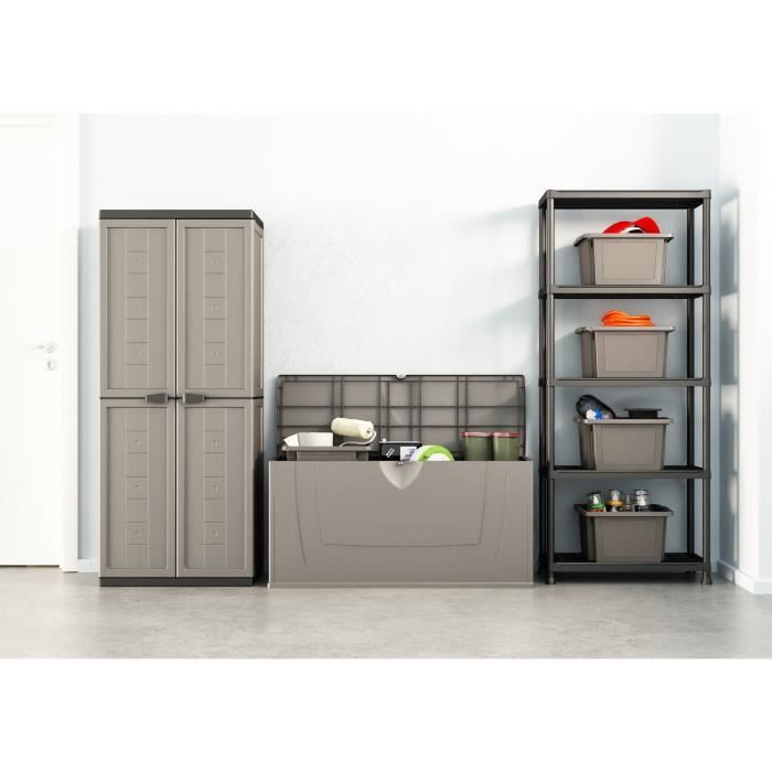 KETER Plus 75/5 Storage Shelf - Black - 5 Adjustable Shelves