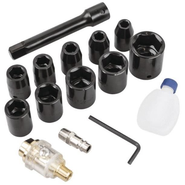 Scheppach 1/2" Pneumatic Impact Wrench Set - 32 Nm - 7000 rpm - 10 Sockets Included
