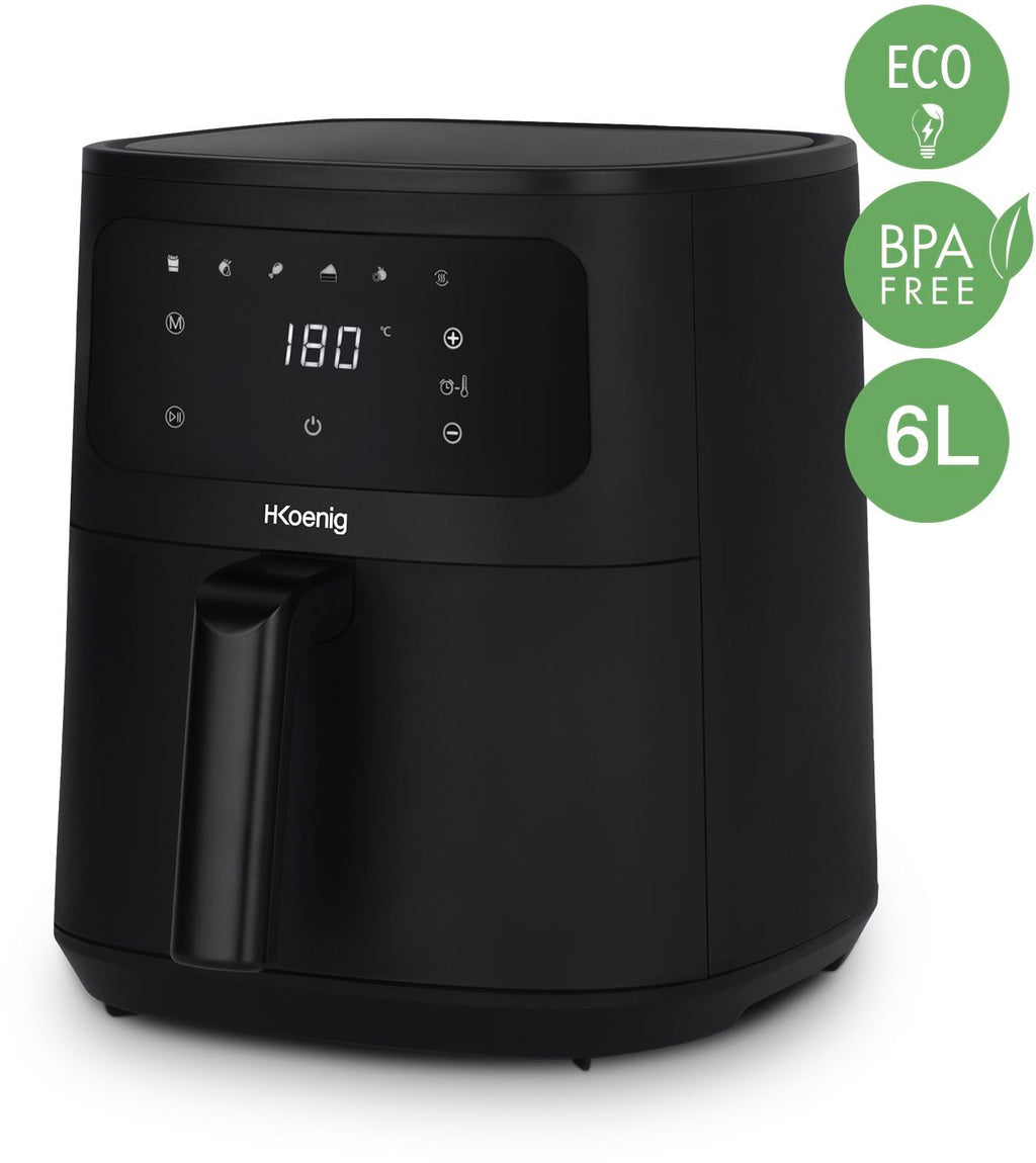 HKoeNIG Air Fryer - FRY860 - 6 L Capacity - 1500W - 6 Cooking Programs