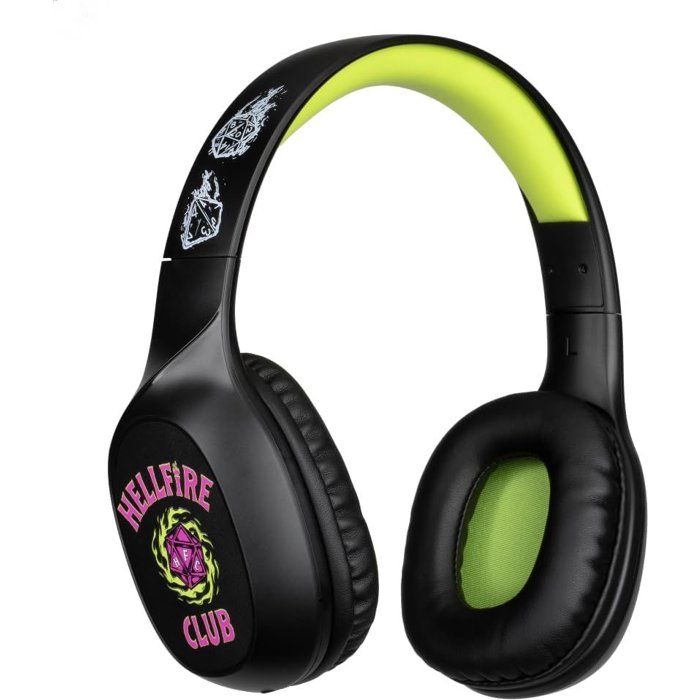 Konix Wireless Headphones - Stranger Things - Bluetooth 5.3 - 30-Hour Battery Life - Black/Yellow