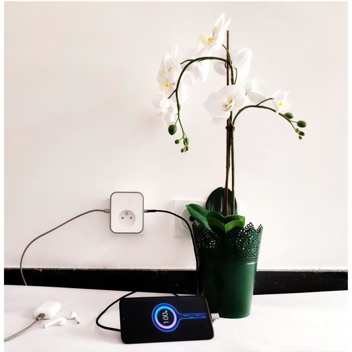Konyks Priska USB 16A Wi-Fi Smart Plug with Energy Meter and 2 USB-A Ports