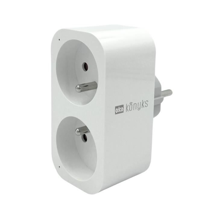 Prise double - KONYKS - Priska Duo FR - Wi-Fi + Bluetooth