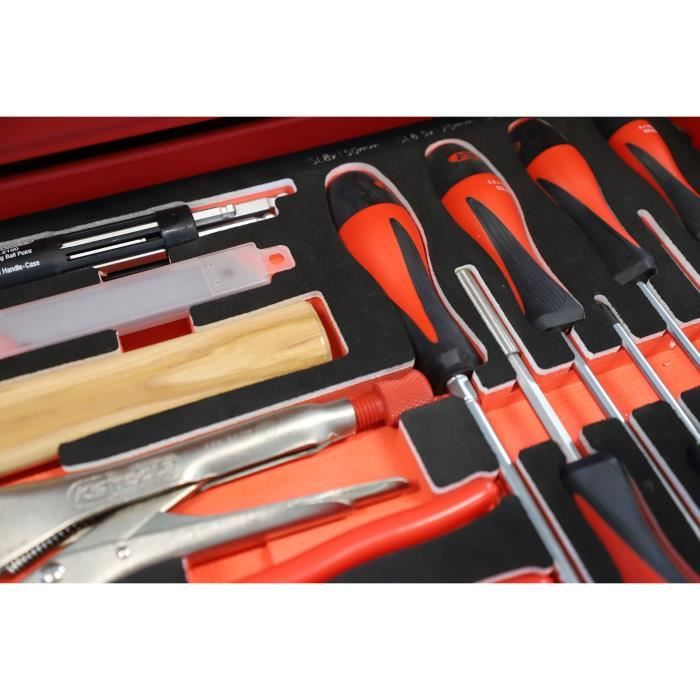KS TOOLS Module - 2-Drawer Tool Set - 184 Pieces - For Tool Trolley - 714.0184