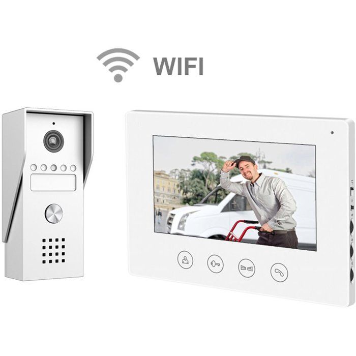 KYF Video Door Entry System - 7" Touchscreen - Wired - Wi-Fi Connected
