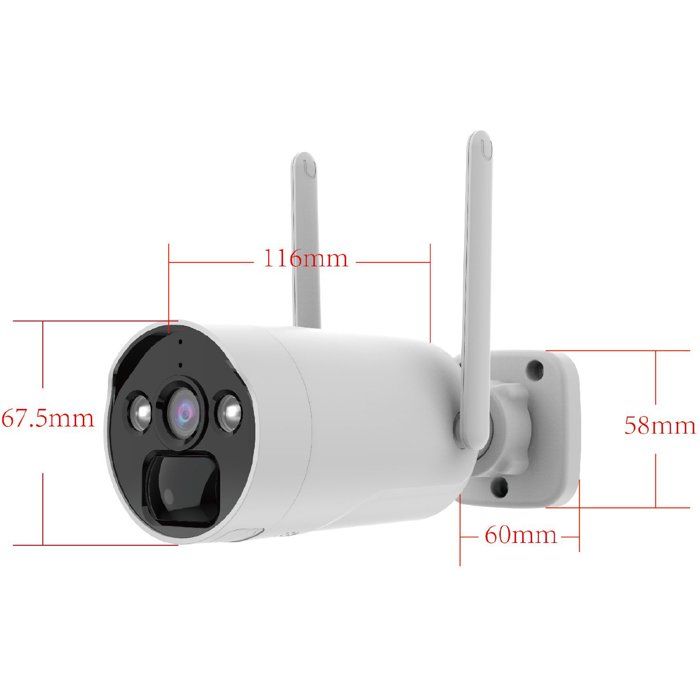 KYF 4MP Rechargeable Camera + Solar Panel - For 7" Screen Kit, 4MP Ultra HD Recorder