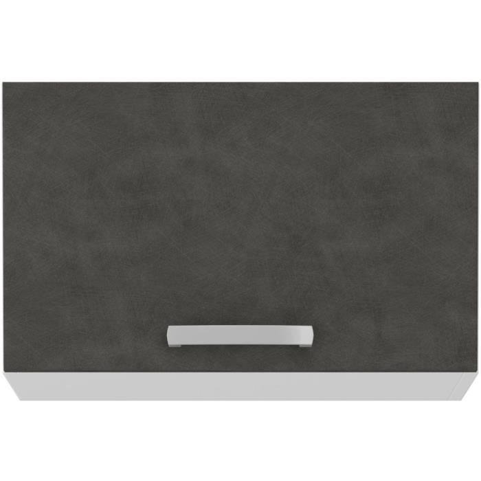 Tilting Door Hood - Matt Gray - L 60 x D 31.6 x H 36 cm