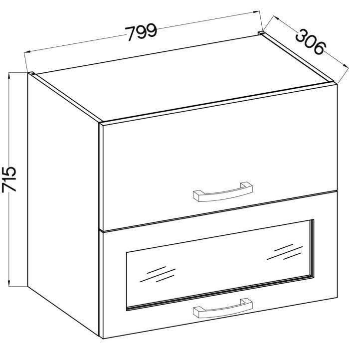 LASSEN High Cabinet - Matte Grey - W 80 x D 31.6 x H 72 cm