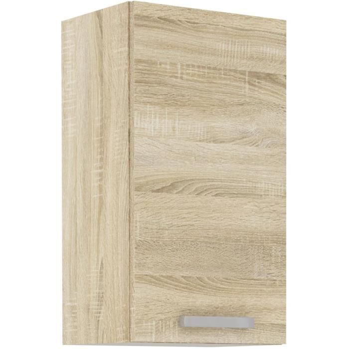 LASSEN Tall Cabinet - Sonoma Oak Finish - W 40 x D 31.6 x H 72 cm - 1 Hinged Door