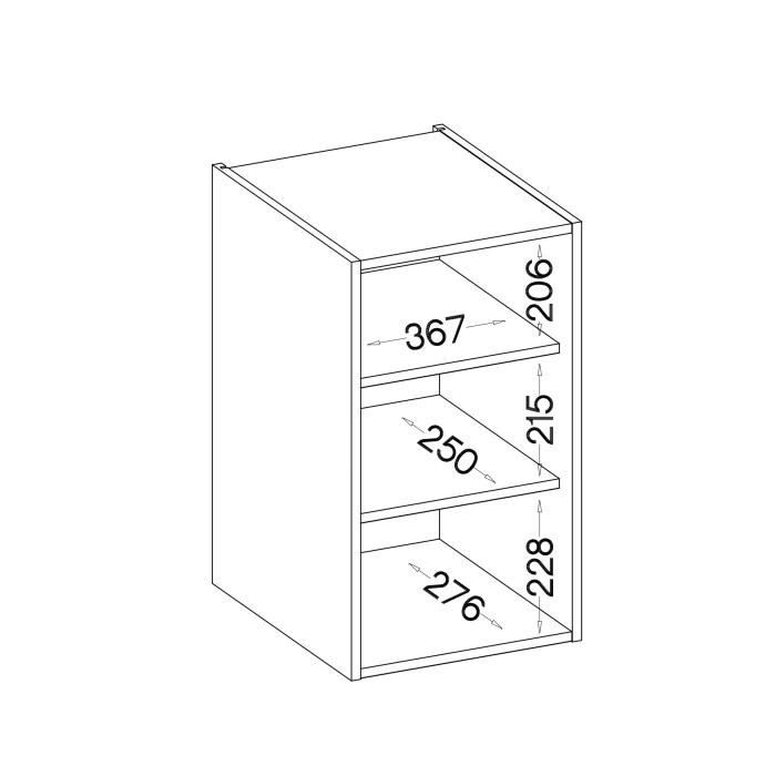 LASSEN Tall Cabinet - Sonoma Oak Finish - W 40 x D 31.6 x H 72 cm - 1 Hinged Door
