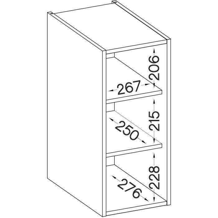 High Cabinet with 1 Hinged Door - Sonoma Oak Decor - L 30 x D 31.6 x H 72 cm - lassen