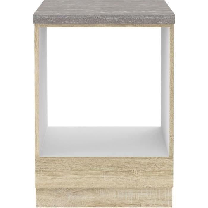 Low Furniture Built-In Oven Worktop Sonoma Oak L60 x D51.6 x H85 cm LASSEN