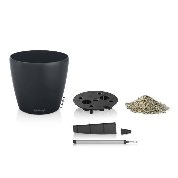 LECHUZA Classico Color 28 ALL-IN-ONE Flower Pot - Ø 27.5 x 26 cm - Slate 13204