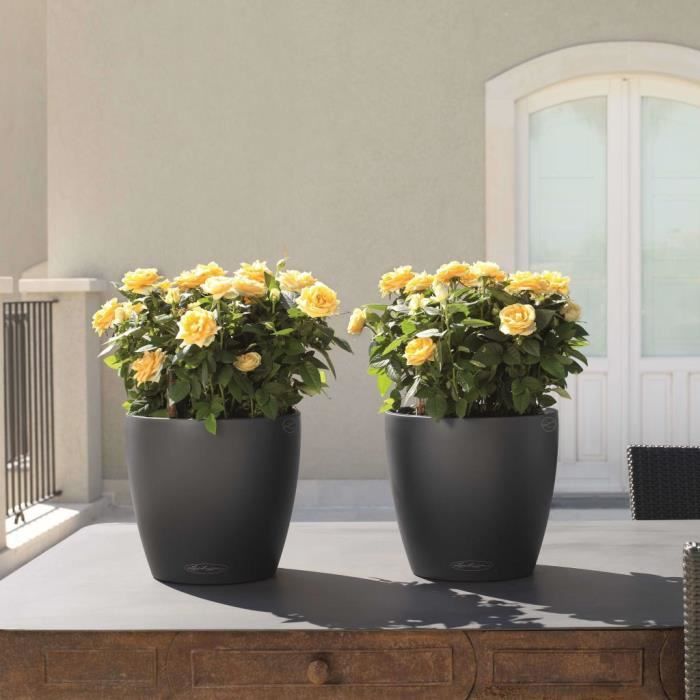 LECHUZA Classico Color 28 ALL-IN-ONE Flower Pot - Ø 27.5 x 26 cm - Slate 13204