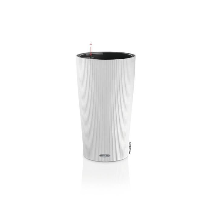 LECHUZA Flower Pot - Color Cylinder 32 - Ø 32 x 56 cm - 13 L - Complete Kit - White