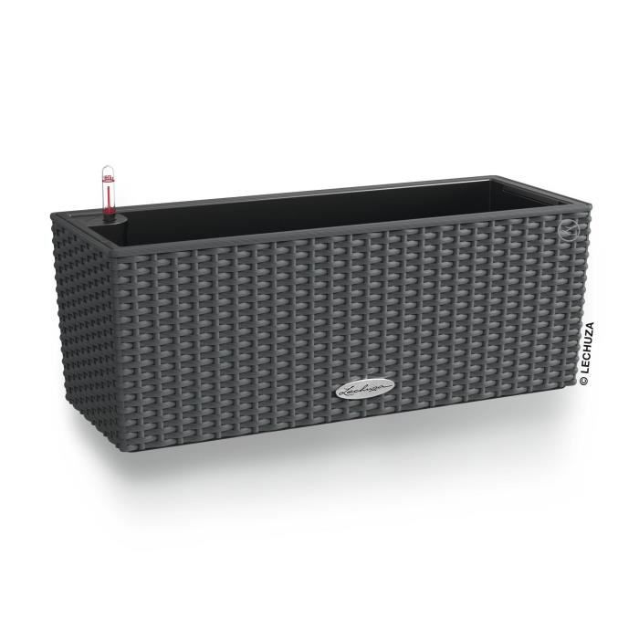 LECHUZA Planters - Balconera Cottage 50 50 x 19 x 19 cm - Complete Kit - Granite