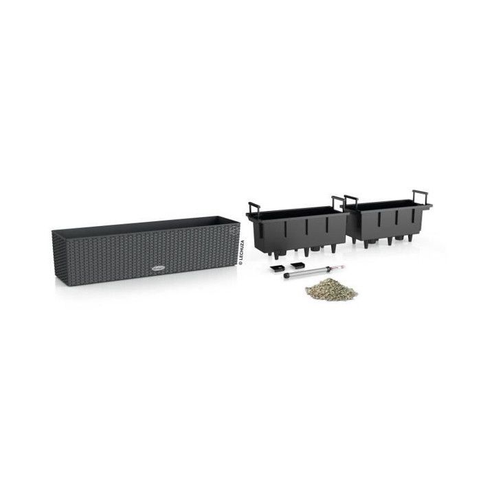 LECHUZA Jardiniere BALCONERA Cottage 80 ALL-IN-ONE Granit