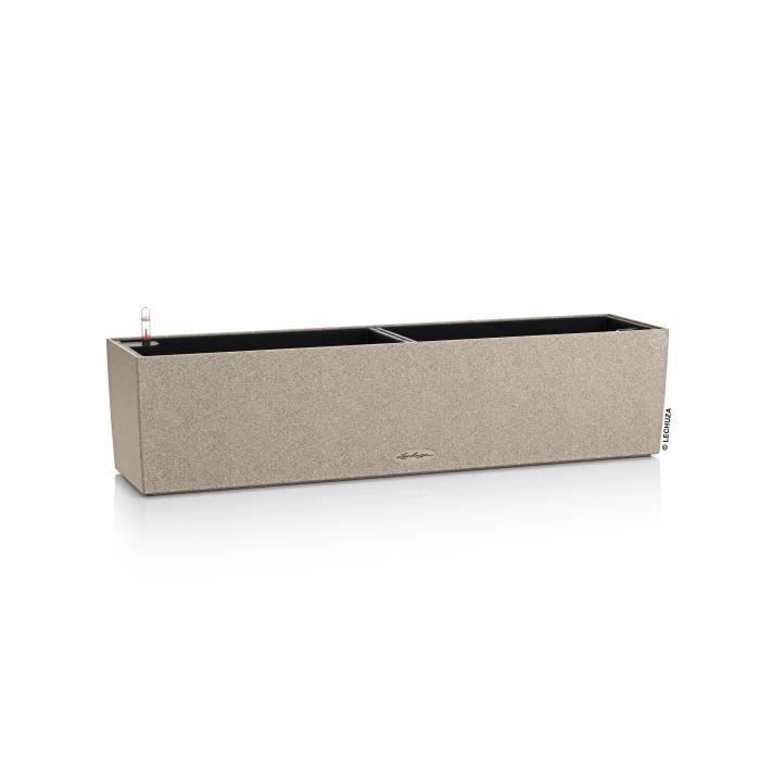 LECHUZA Balcony Planter BALCONERA Stone 80 ALL-IN-ONE Beige