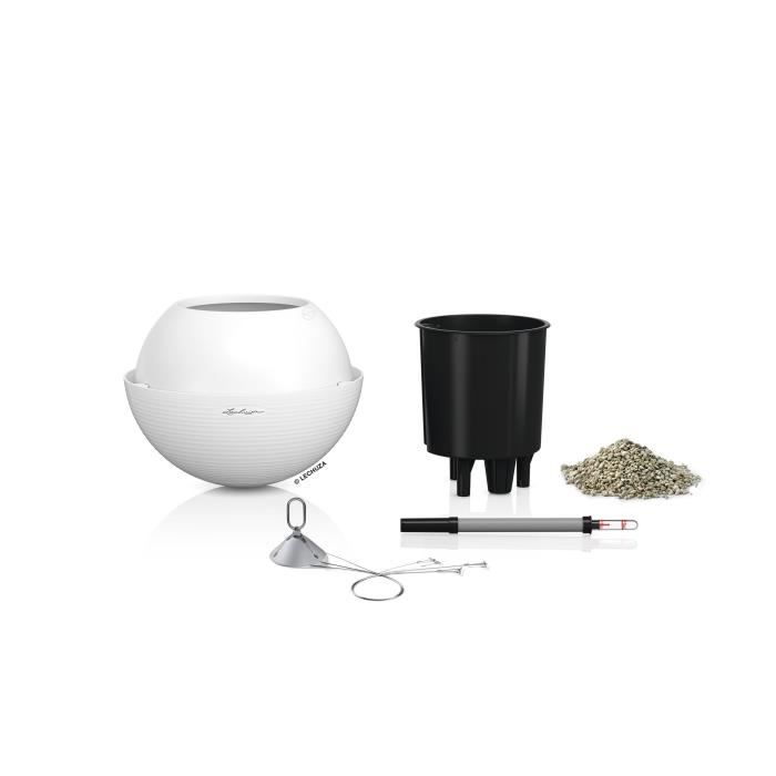LECHUZA Hanging Planter BOLA Color 32 ALL-IN-ONE - Ø 32 × 25 cm - White 443305