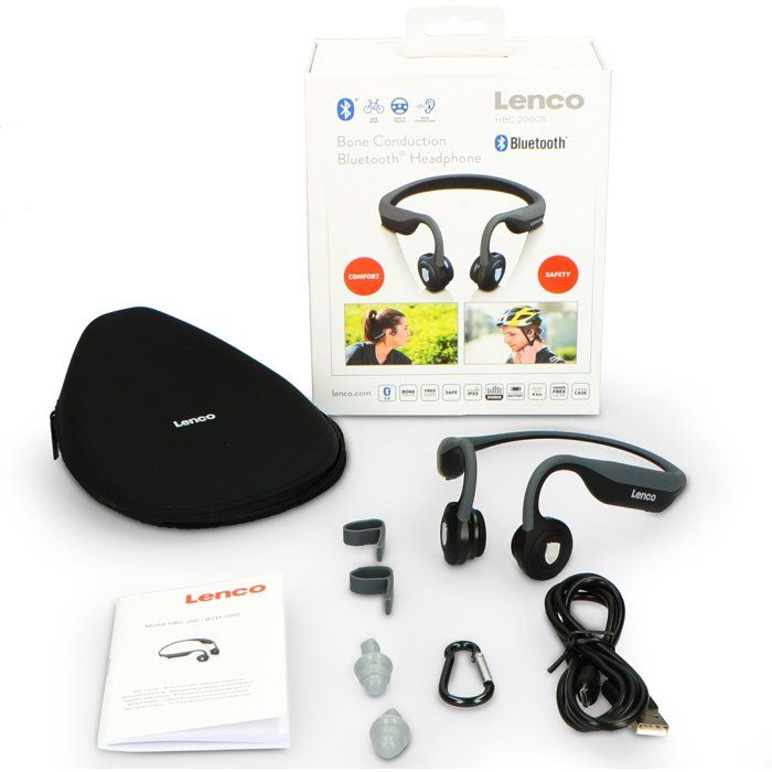 Lenco HBC-200 - Bone Conduction Bluetooth Headphones - Black