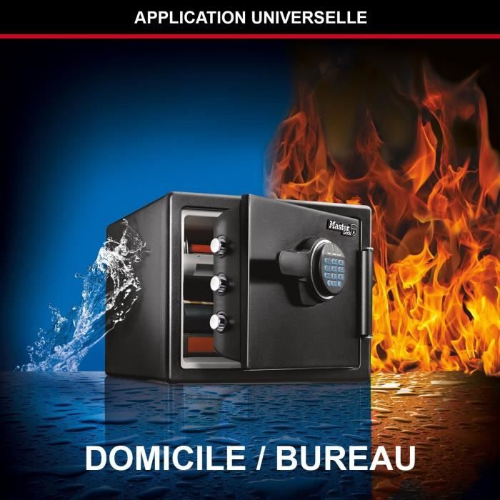 22 L Fireproof and Water Resistant Security Safe - MASTER LOCK LFW082FTC