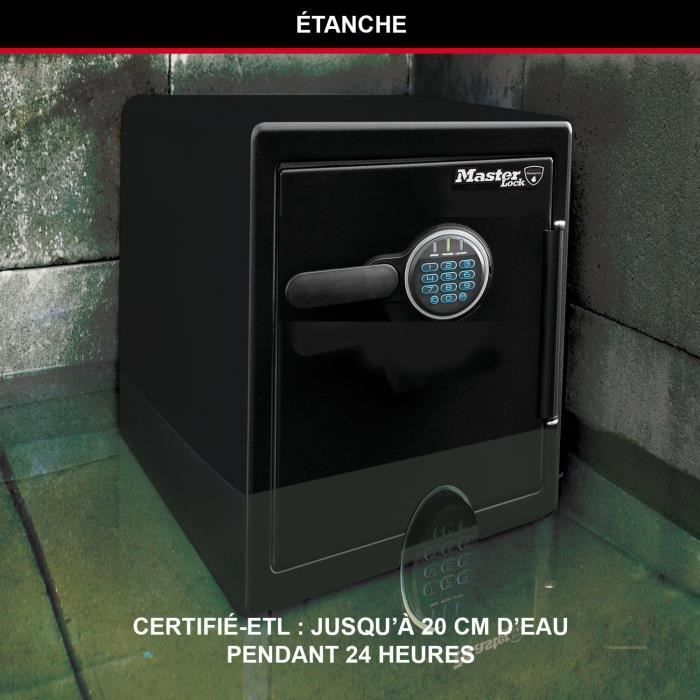 Safe - MASTER LOCK - Fireproof and Waterproof - XXL 56.6 L - Electronic Combination