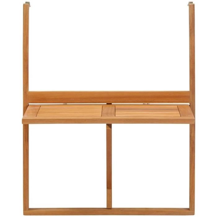 LILOU Folding Balcony Table - FSC Acacia Wood - 60x44x80 cm