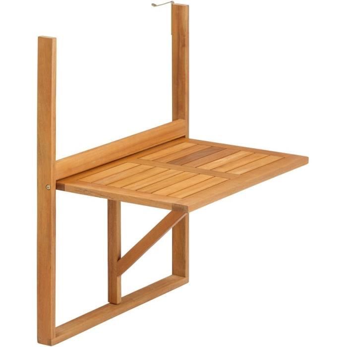 LILOU Folding Balcony Table - FSC Acacia Wood - 60x44x80 cm