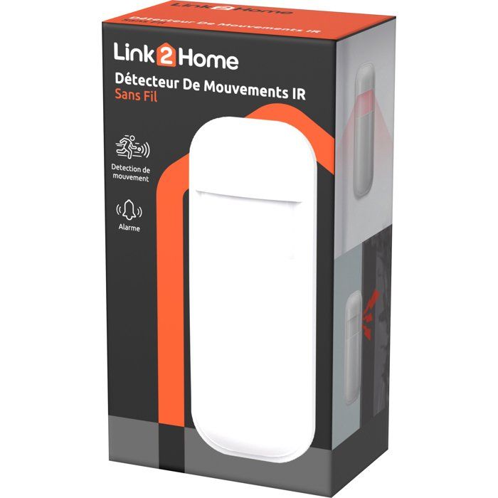 LINK2HOME Motion Detector - 433 MHz - 12 m/ 110° Detection Range - Pet-Proof <15 kg