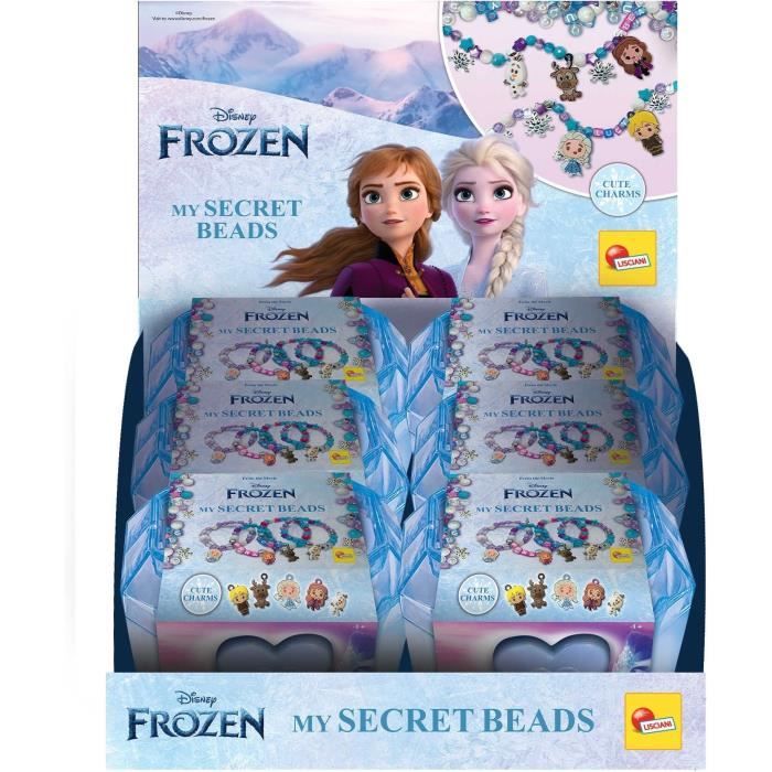 LISCIANIGIOCHI Jewelry Box - FROZEN - Lockable Box with Beads and Charms - For Ages 8+