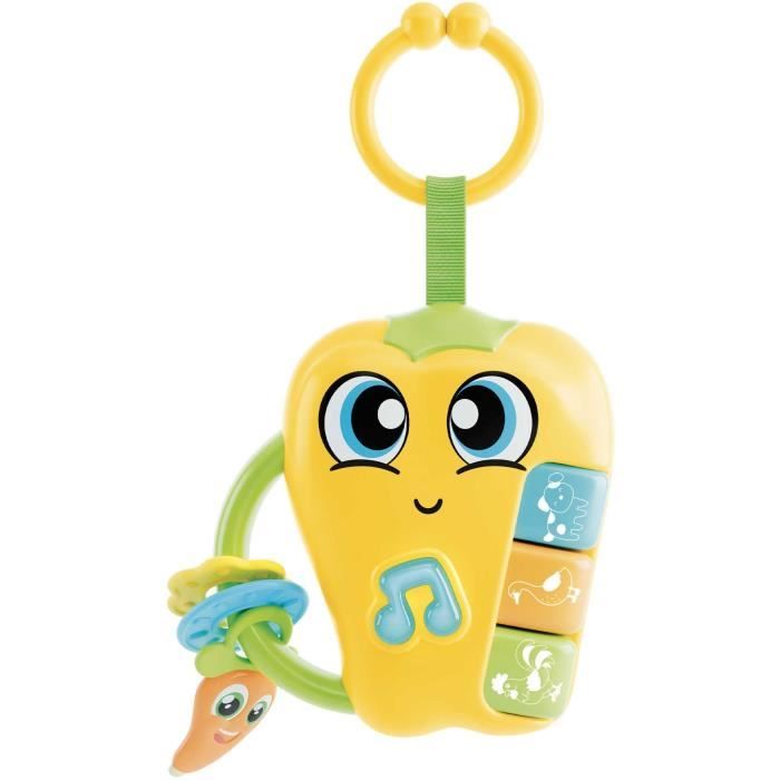 CAROTINA BABY Electronic Rattle - Pepper - Joyful Sounds and Teething Rings