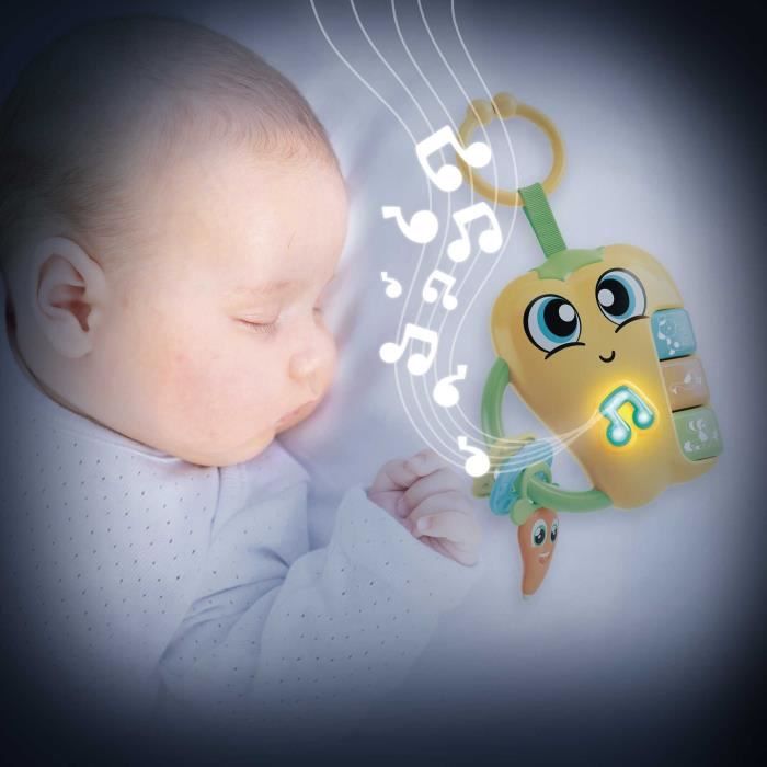 CAROTINA BABY Electronic Rattle - Pepper - Joyful Sounds and Teething Rings