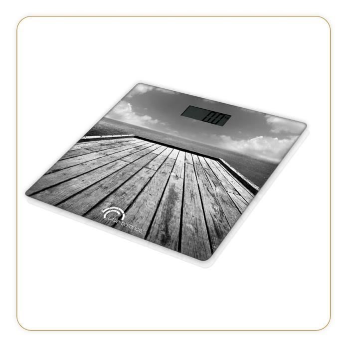 LITTLE BALANCE Bathroom Scale, Electronic Scale, 180 kg/ 100 g, Pontoon Design
