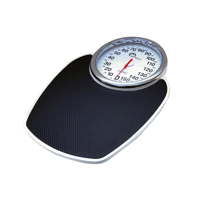 LITTLE BALANCE Bathroom Scale - 8135 - PRO M 160 - Mechanical - 160 kg/ 1 kg - Black/Silver