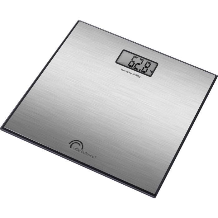 LITTLE BALANCE Bathroom Scale - 8159 EXCLUSIVE - Stainless Steel - 180 kg/ 100 g