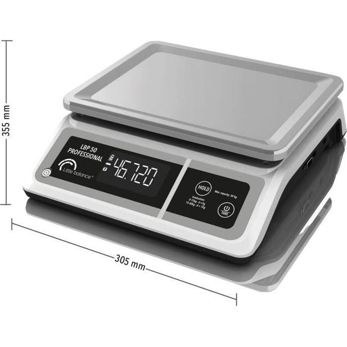 LITTLE BALANCE Professional Scale - LBP 50 - USB - Grey - 50 kg