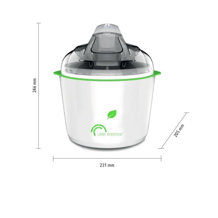 LITTLE BALANCE Ice Cream Maker - Happy Sorbets - 1.5 L - Fast Preparation 30min - 12W