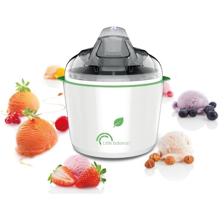 LITTLE BALANCE Ice Cream Maker - Happy Sorbets - 1.5 L - Fast Preparation 30min - 12W