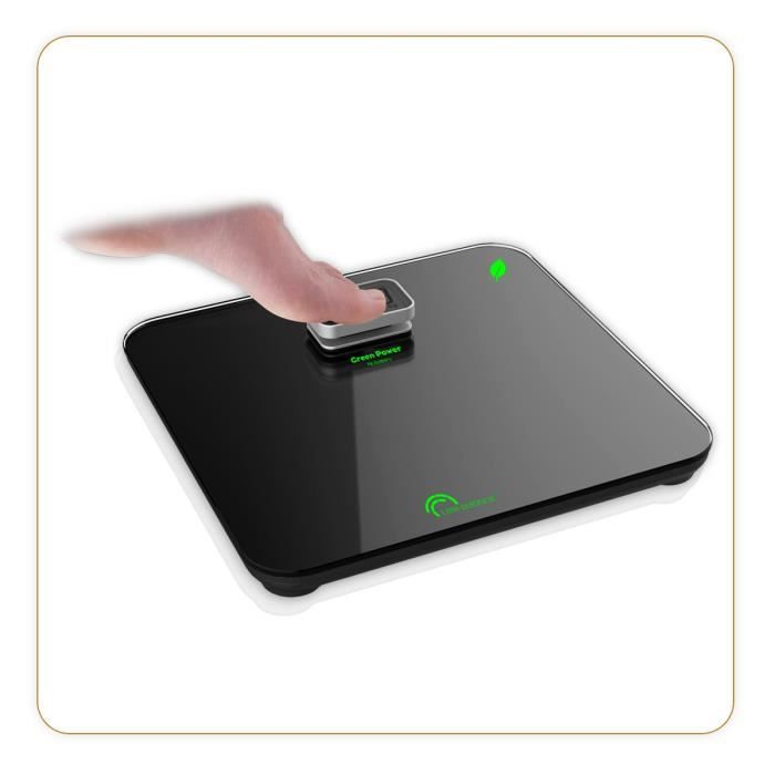 LITTLE BALANCE Bathroom Scale - 8276 Kinetic Premium - Battery-free - 180 kg/ 100 g - Black