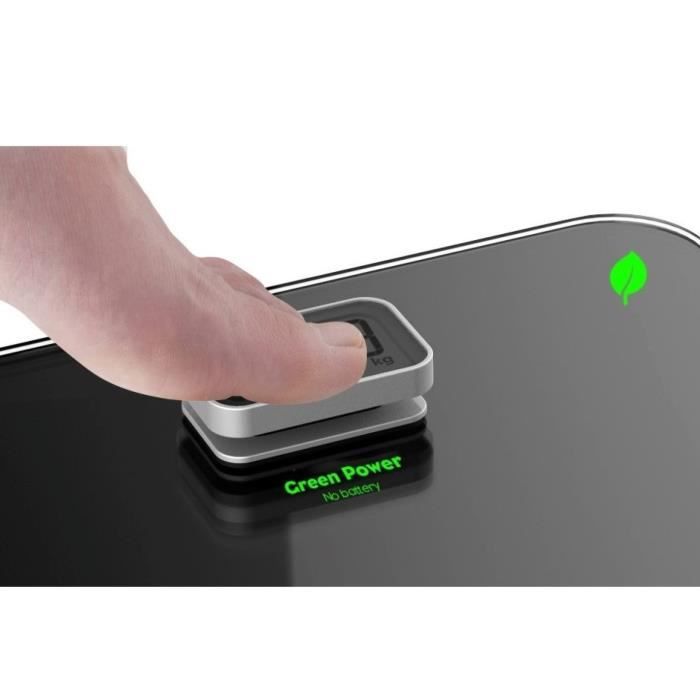 LITTLE BALANCE Bathroom Scale - 8276 Kinetic Premium - Battery-free - 180 kg/ 100 g - Black