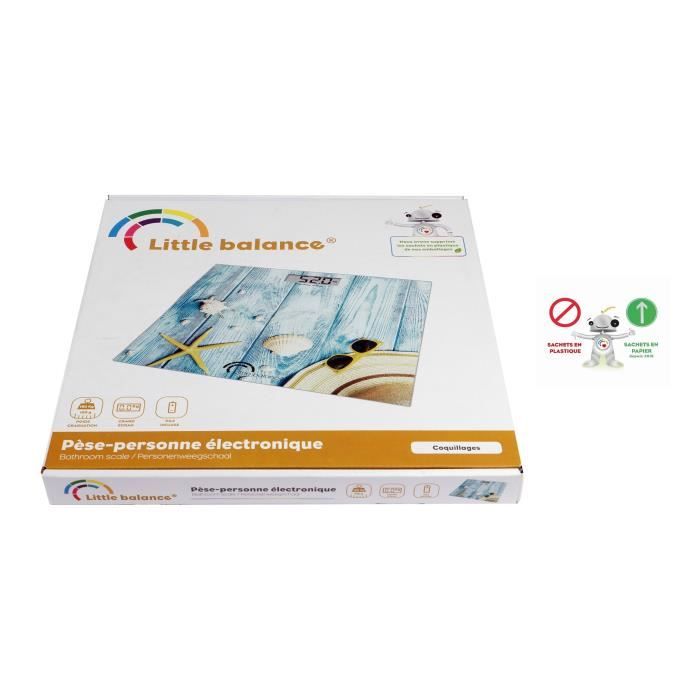 LITTLE BALANCE Electronic Bathroom Scale - Seashell Design - 180 kg/ 100 g