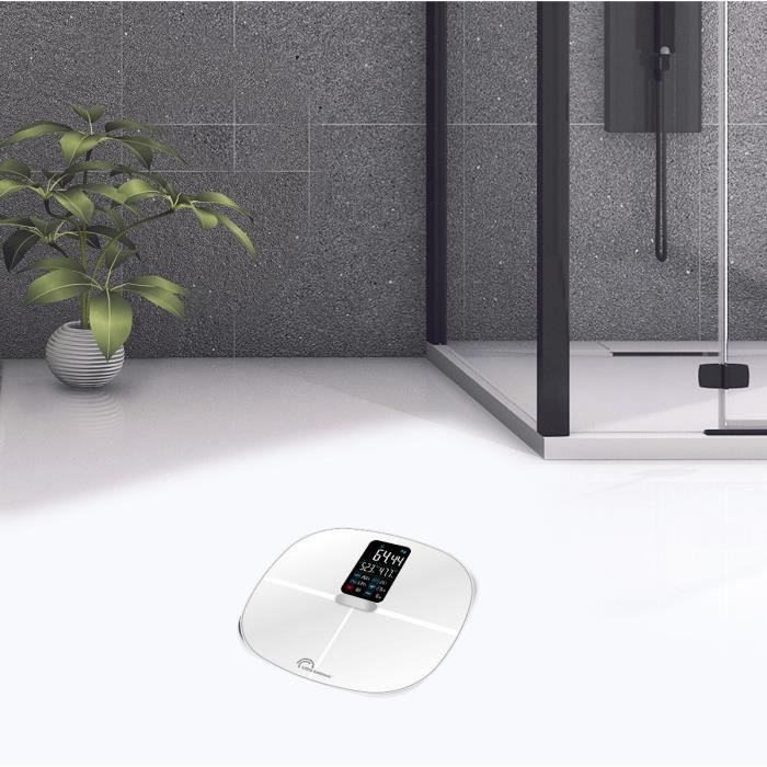 LITTLE BALANCE Connected Body Composition Scale, 180 kg/ 100 g, White