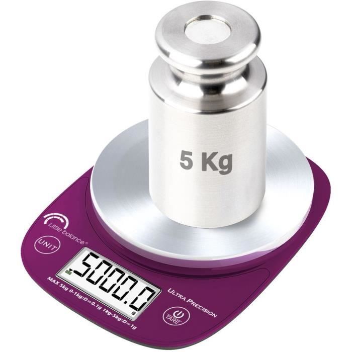 LITTLE BALANCE Kitchen Scale - LB 5000 Pro - 5 kg Capacity - Ultra-Precise - USB