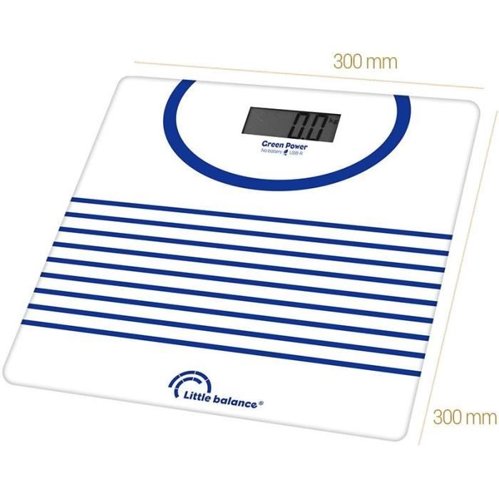 LITTLE BALANCE Bathroom Scale - 8655 - USB Rechargeable - 180 kg Capacity