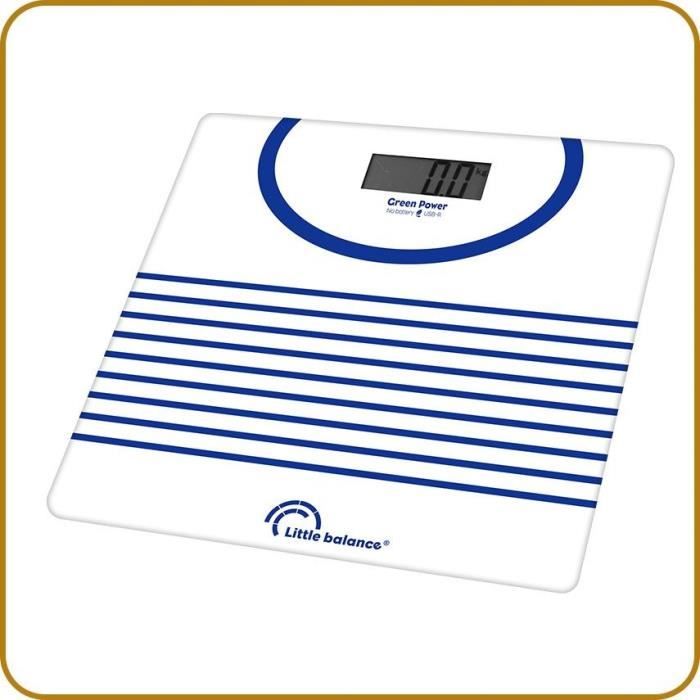 LITTLE BALANCE Bathroom Scale - 8655 - USB Rechargeable - 180 kg Capacity