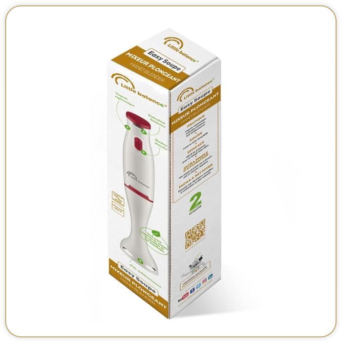 LITTLE BALANCE Easy Soup Immersion Blender - 400W - Anti-splash