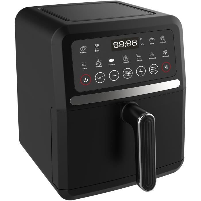 Friteuse sans huile LITTLE BALANCE - Crousty Light - Capacité 5L - Jusqu'a 0,9kg de frites - 12 programmes de cuisson - 1500W