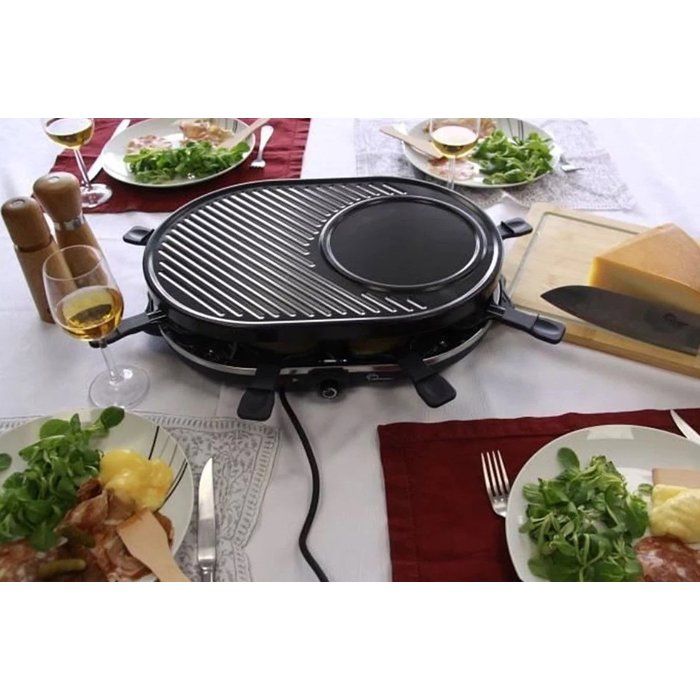Appareil a raclette 3-en-1 - LITTLE BALANCE - Multi Cheese - 8 personnes - 1200 W - Bleu nuit