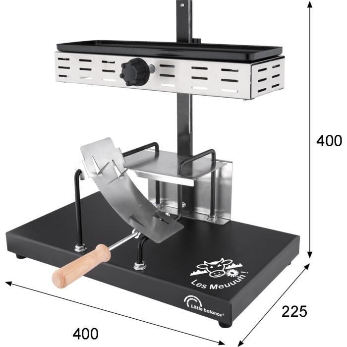 LITTLE BALANCE Raclette Grill - Savoyarde Half Wheel - Up to 6 People - Moo Design - 850W