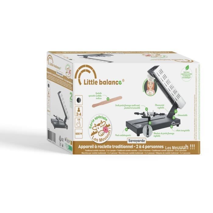 LITTLE BALANCE Raclette Grill - Savoyarde Quarter Wheel - Up to 4 People - Moo Design - 600W